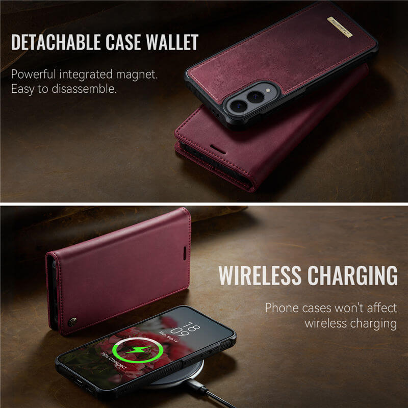 CaseMe Samsung Galaxy S25 Edge 2-in-1 Magnetic Wallet Case