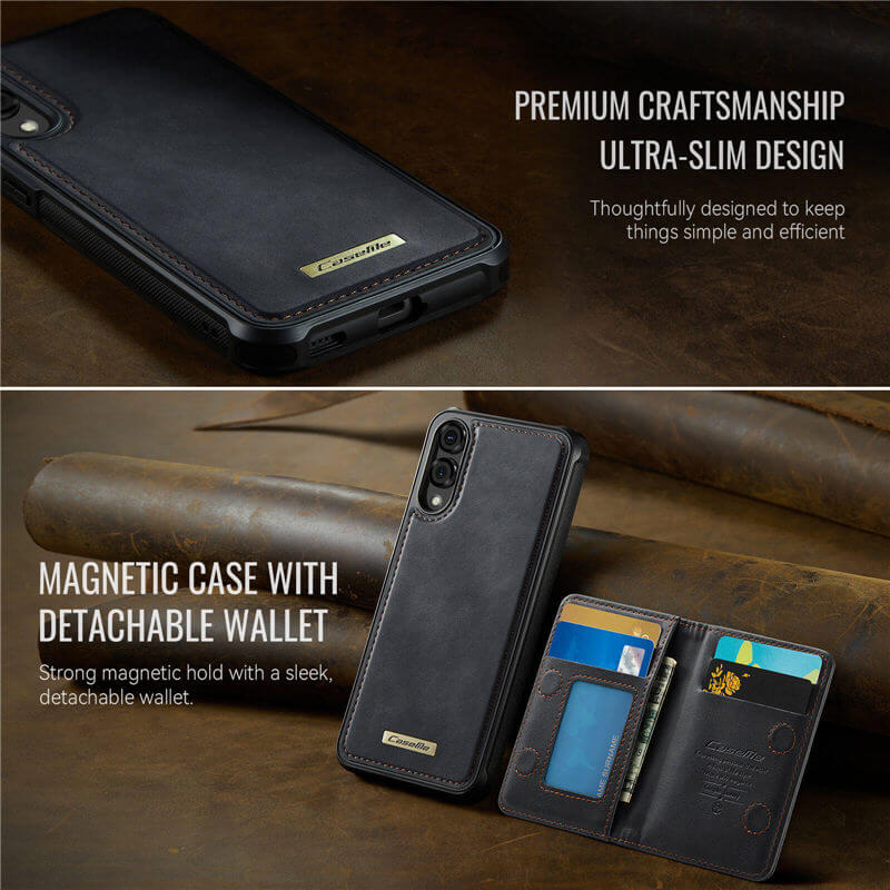 CaseMe Samsung Galaxy S25 Edge 2-in-1 Detachable Magnetic Wallet Case