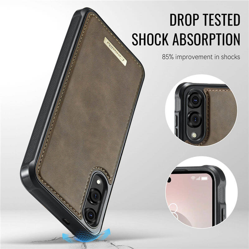 CaseMe Samsung Galaxy S25 Edge 2-in-1 Detachable Magnetic Wallet Case