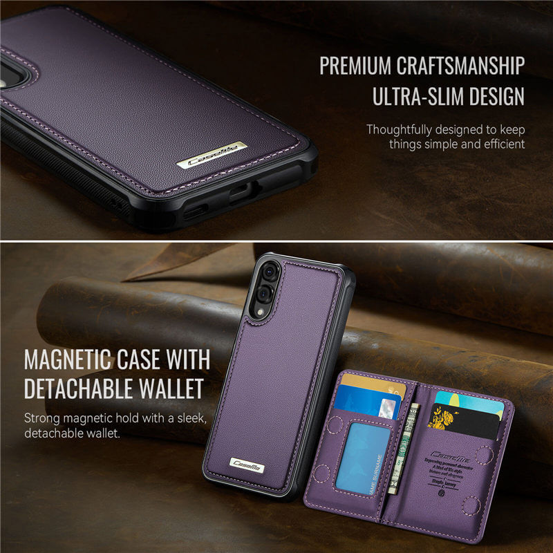 CaseMe Samsung Galaxy S25 Edge 2-in-1 Detachable Magnetic Wallet Case