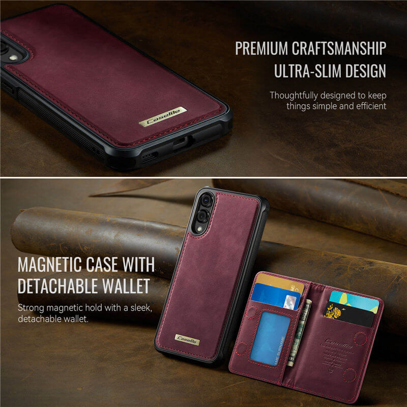 CaseMe Samsung Galaxy S25 Edge 2-in-1 Detachable Magnetic Wallet Case