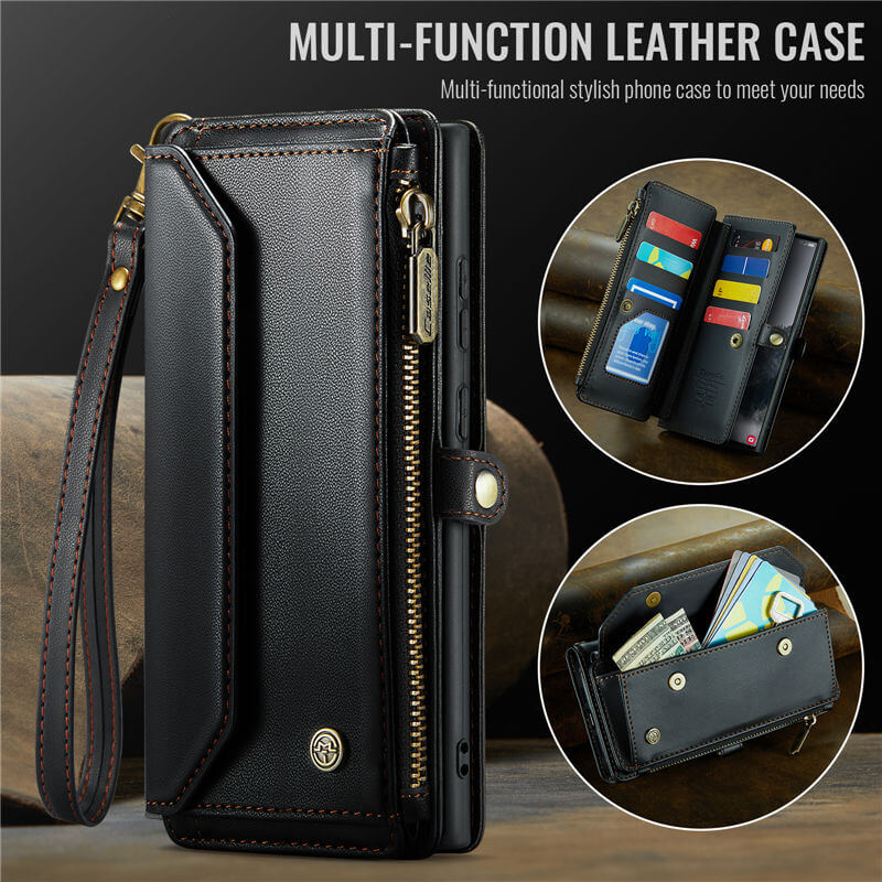 CaseMe Samsung Galaxy S25 Ultra Wallet RFID Blocking Crossbody Phone Case