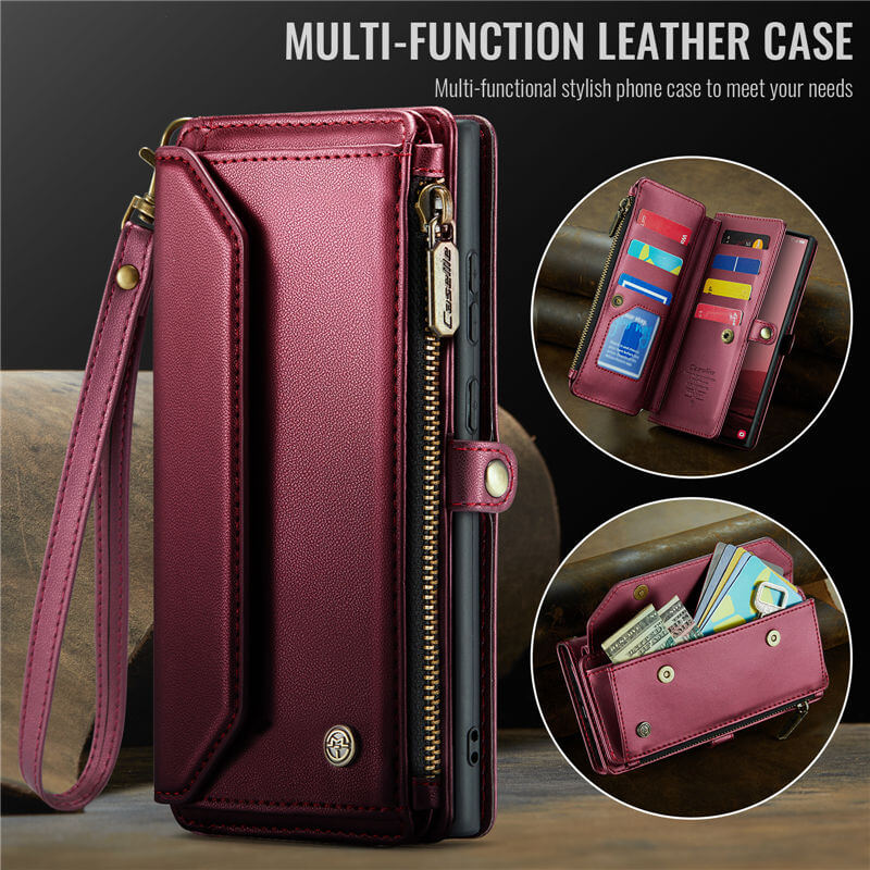 CaseMe Samsung Galaxy S25 Ultra Wallet RFID Blocking Crossbody Phone Case