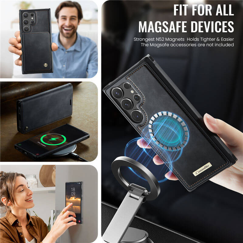CaseMe Samsung Galaxy S25 Ultra 2-in-1 Magnetic Wallet Case