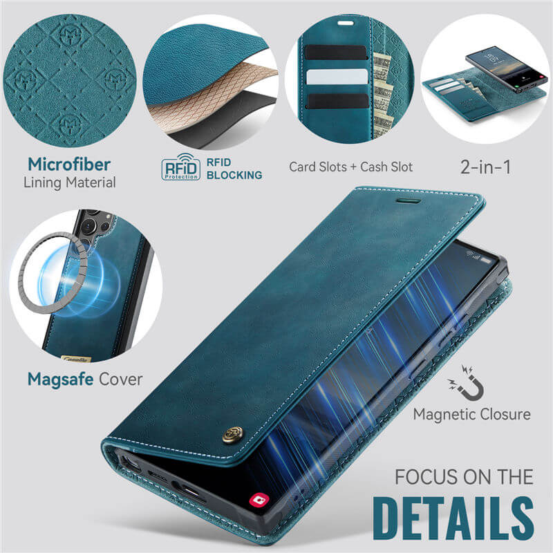CaseMe Samsung Galaxy S25 Ultra 2-in-1 Magnetic Wallet Case