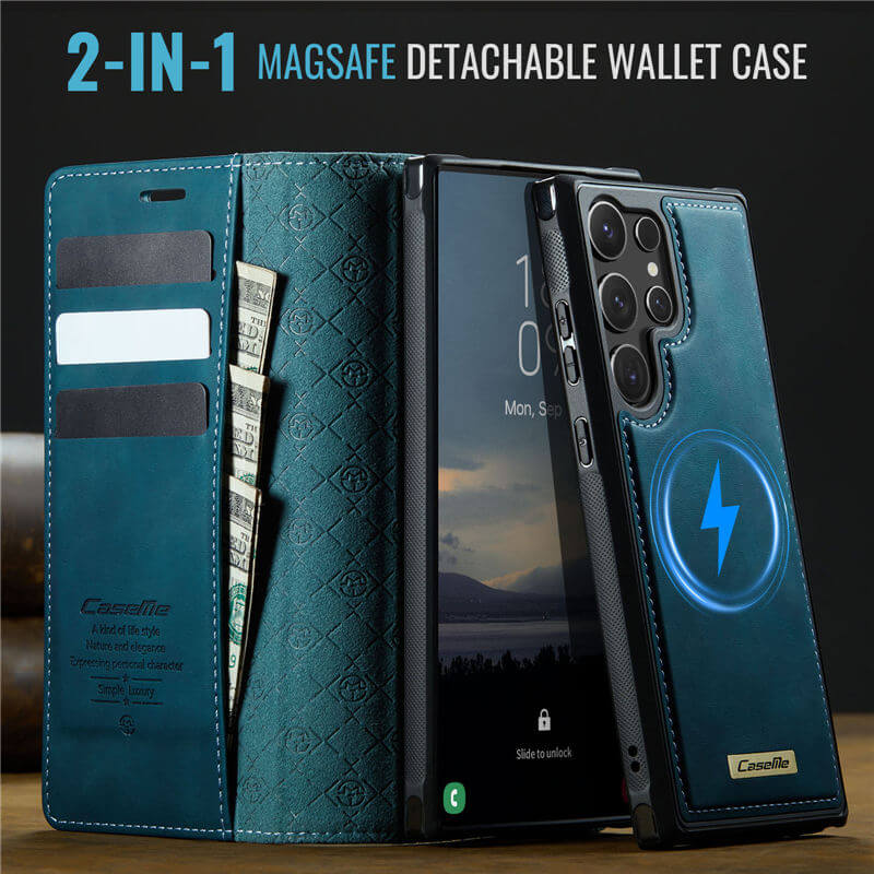 CaseMe Samsung Galaxy S25 Ultra 2-in-1 Magnetic Wallet Case