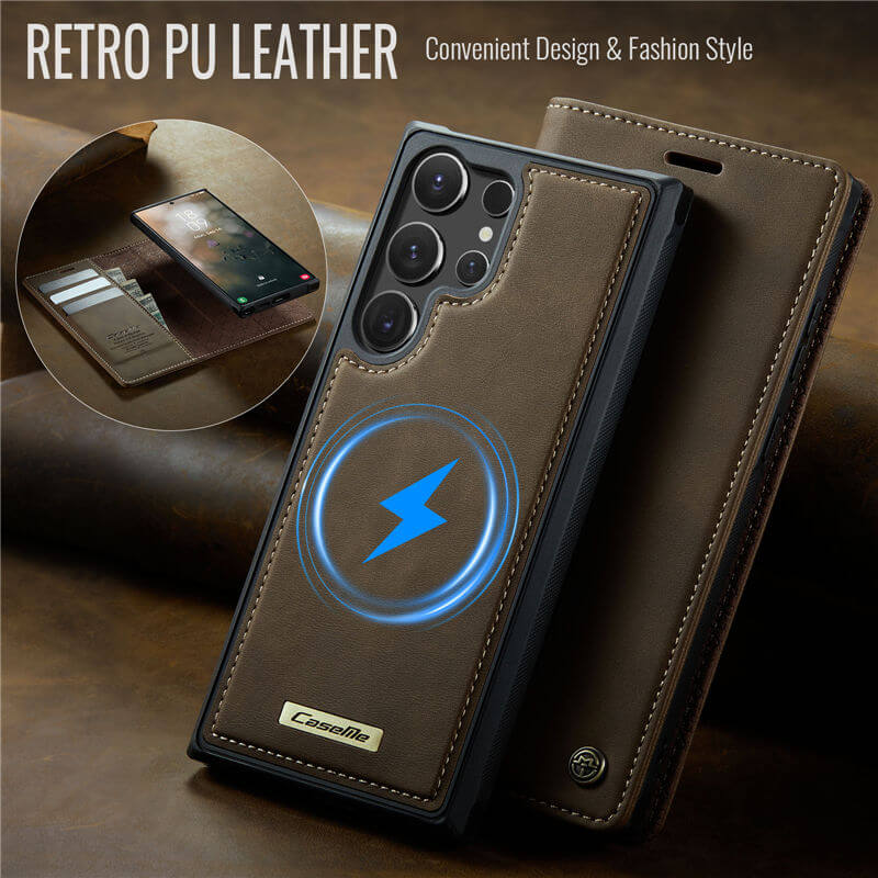 CaseMe Samsung Galaxy S25 Ultra 2-in-1 Magnetic Wallet Case