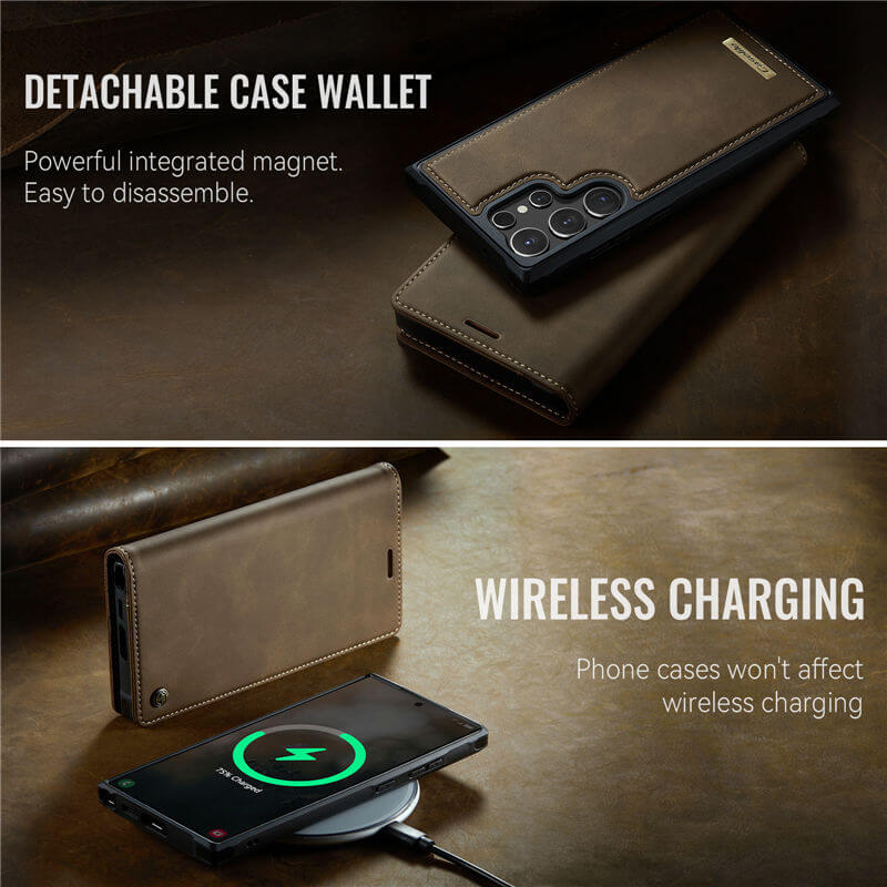 CaseMe Samsung Galaxy S25 Ultra 2-in-1 Magnetic Wallet Case