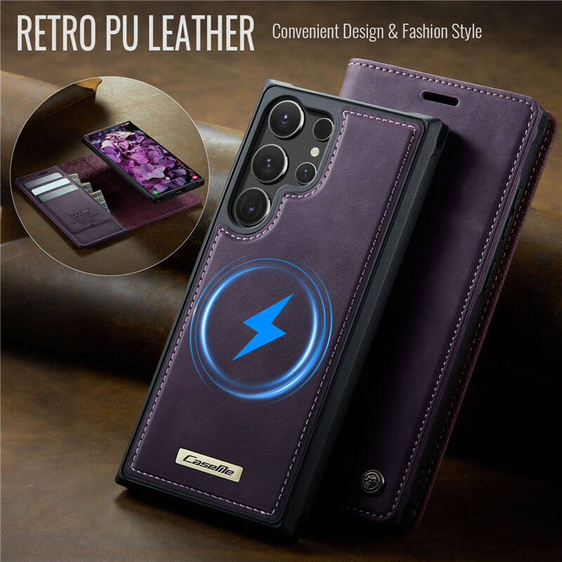 CaseMe Samsung Galaxy S25 Ultra 2-in-1 Magnetic Wallet Case