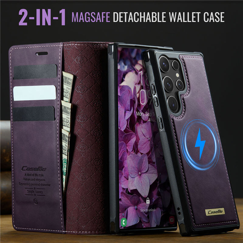 CaseMe Samsung Galaxy S25 Ultra 2-in-1 Magnetic Wallet Case