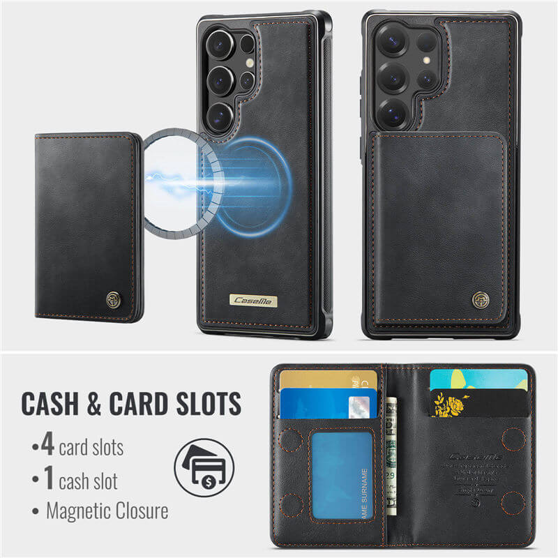CaseMe Samsung Galaxy S25 Ultra 2-in-1 Detachable Magnetic Wallet Case