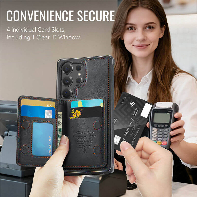 CaseMe Samsung Galaxy S25 Ultra 2-in-1 Detachable Magnetic Wallet Case