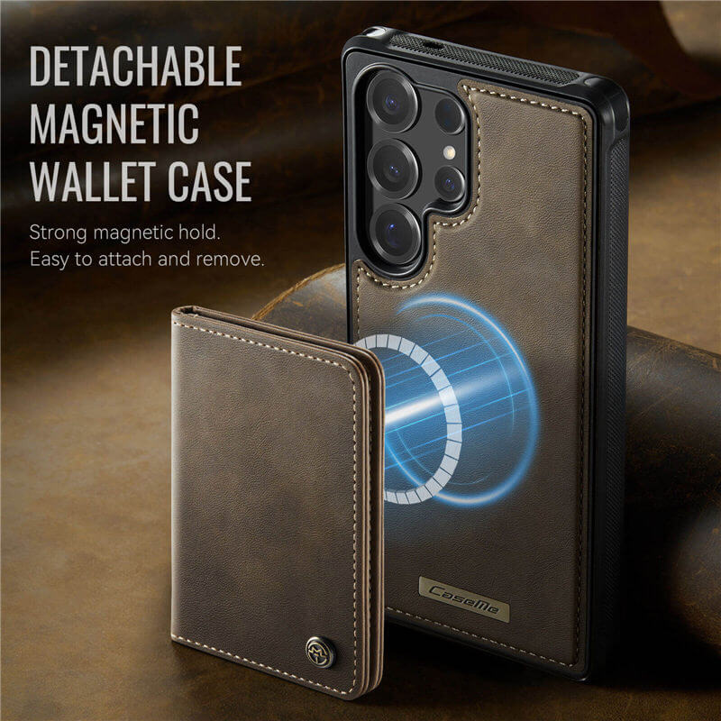 CaseMe Samsung Galaxy S25 Ultra 2-in-1 Detachable Magnetic Wallet Case