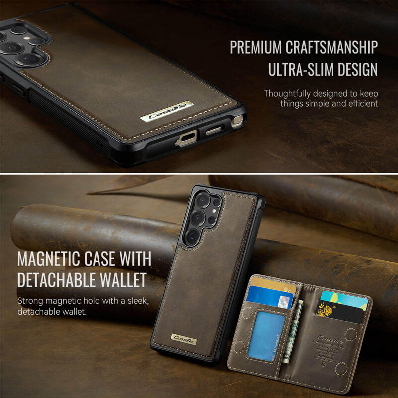 CaseMe Samsung Galaxy S25 Ultra 2-in-1 Detachable Magnetic Wallet Case