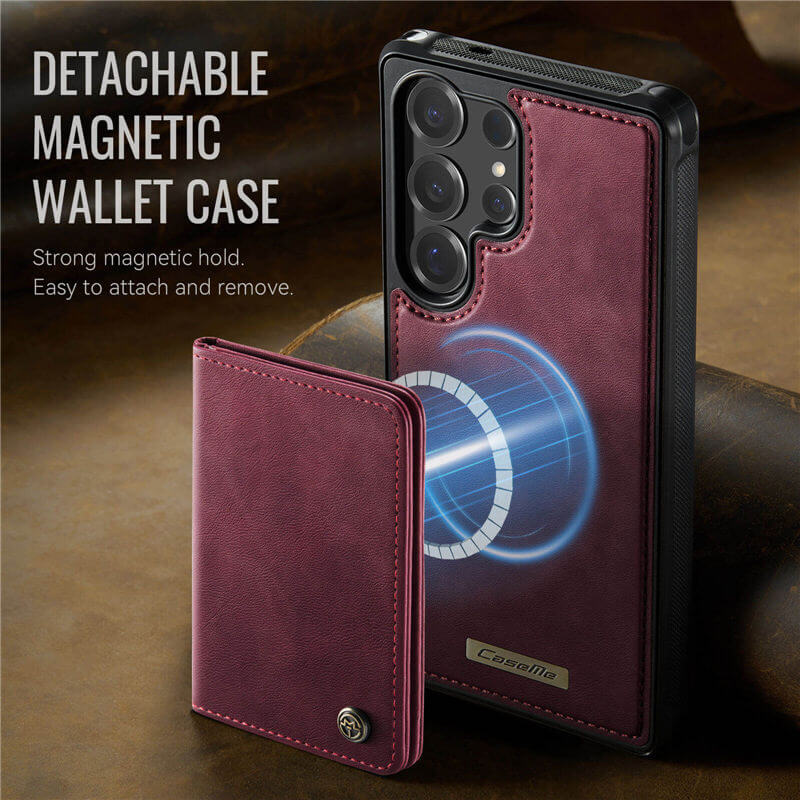 CaseMe Samsung Galaxy S25 Ultra 2-in-1 Detachable Magnetic Wallet Case