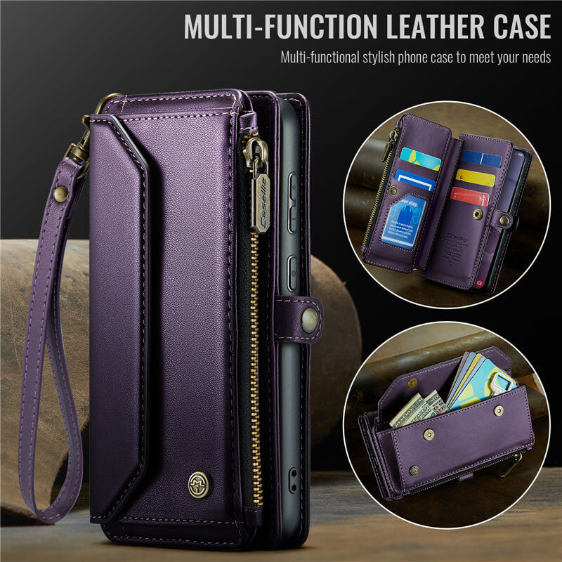 CaseMe Samsung Galaxy S25 Wallet RFID Blocking Crossbody Phone Case