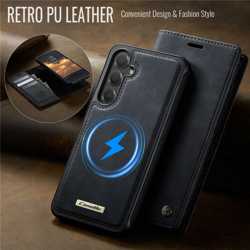 CaseMe Samsung Galaxy S24 FE 2-in-1 Magnetic Wallet Case