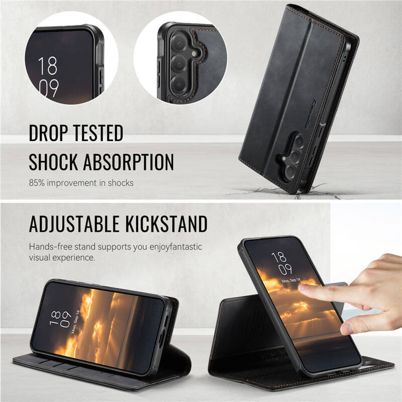 CaseMe Samsung Galaxy S24 FE 2-in-1 Magnetic Wallet Case