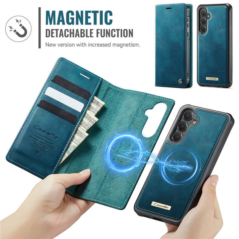 CaseMe Samsung Galaxy S24 FE 2-in-1 Magnetic Wallet Case