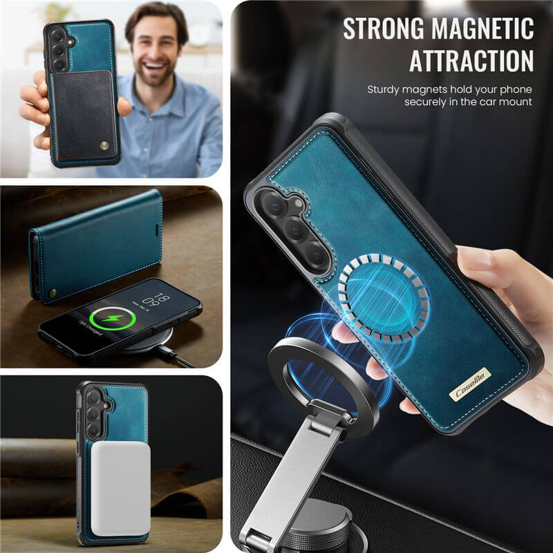 CaseMe Samsung Galaxy S24 FE 2-in-1 Magnetic Wallet Case