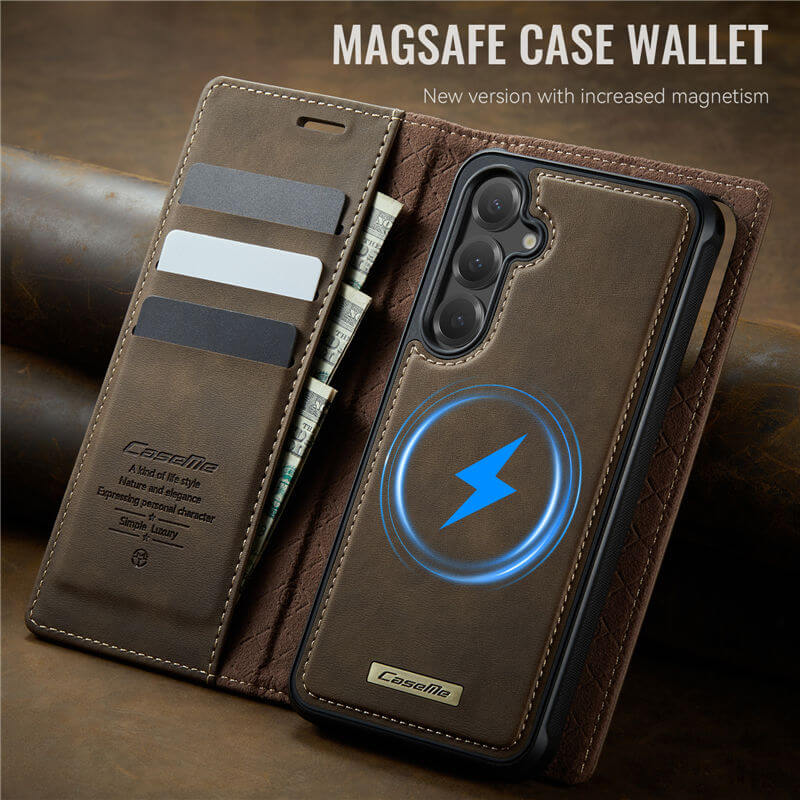 CaseMe Samsung Galaxy S25 Plus 2-in-1 Magnetic Wallet Case