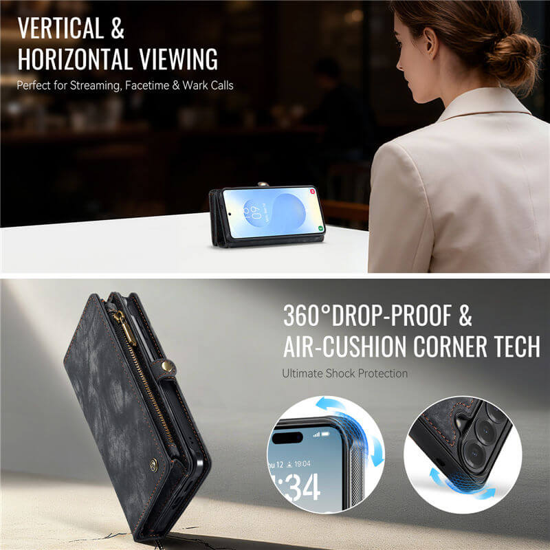 CaseMe Samsung Galaxy S26 2-in-1 Magnetic RFID Wallet Case