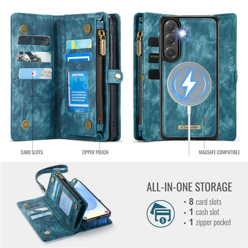 CaseMe Samsung Galaxy S26 2-in-1 Magnetic RFID Wallet Case