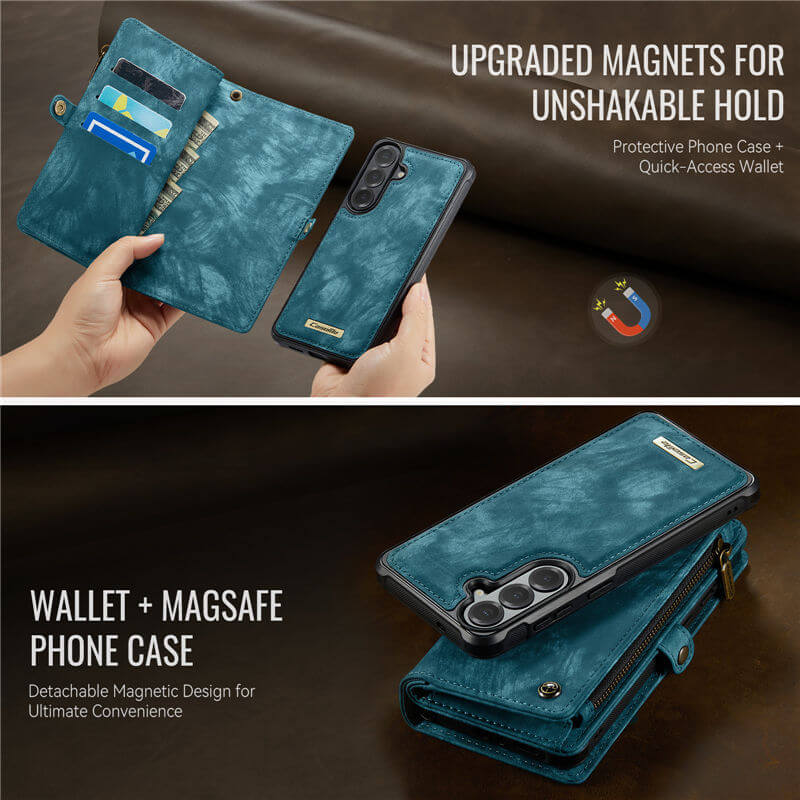 CaseMe Samsung Galaxy S26 2-in-1 Magnetic RFID Wallet Case