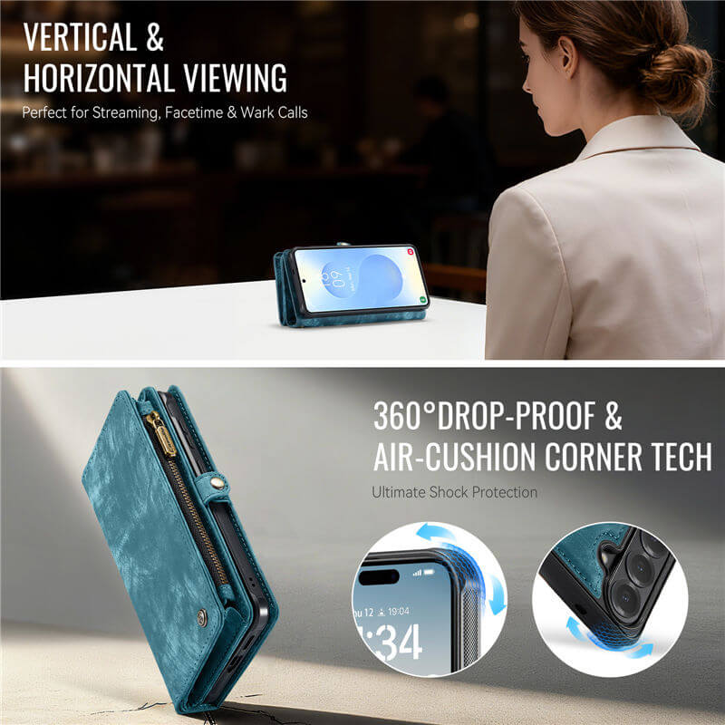 CaseMe Samsung Galaxy S26 2-in-1 Magnetic RFID Wallet Case