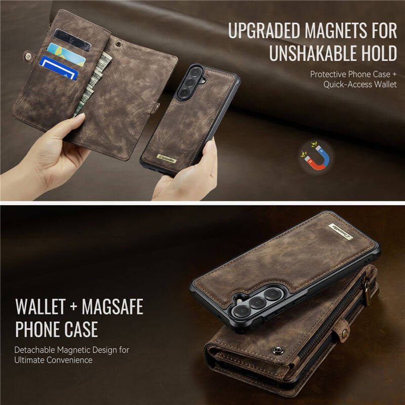 CaseMe Samsung Galaxy S26 Plus 2-in-1 Magnetic RFID Wallet Case