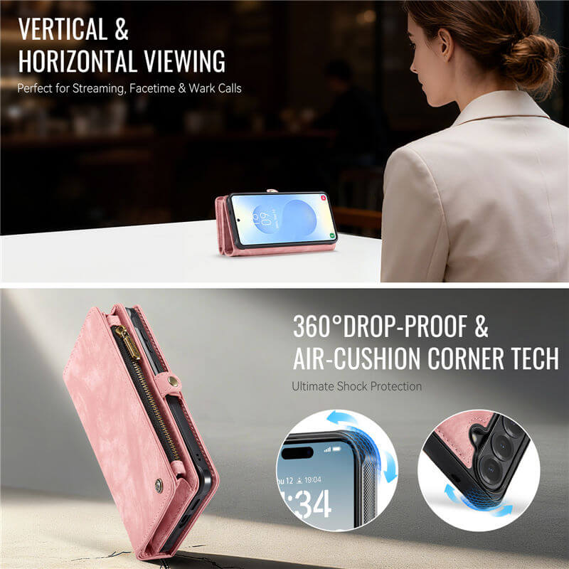 CaseMe Samsung Galaxy S26 2-in-1 Magnetic RFID Wallet Case