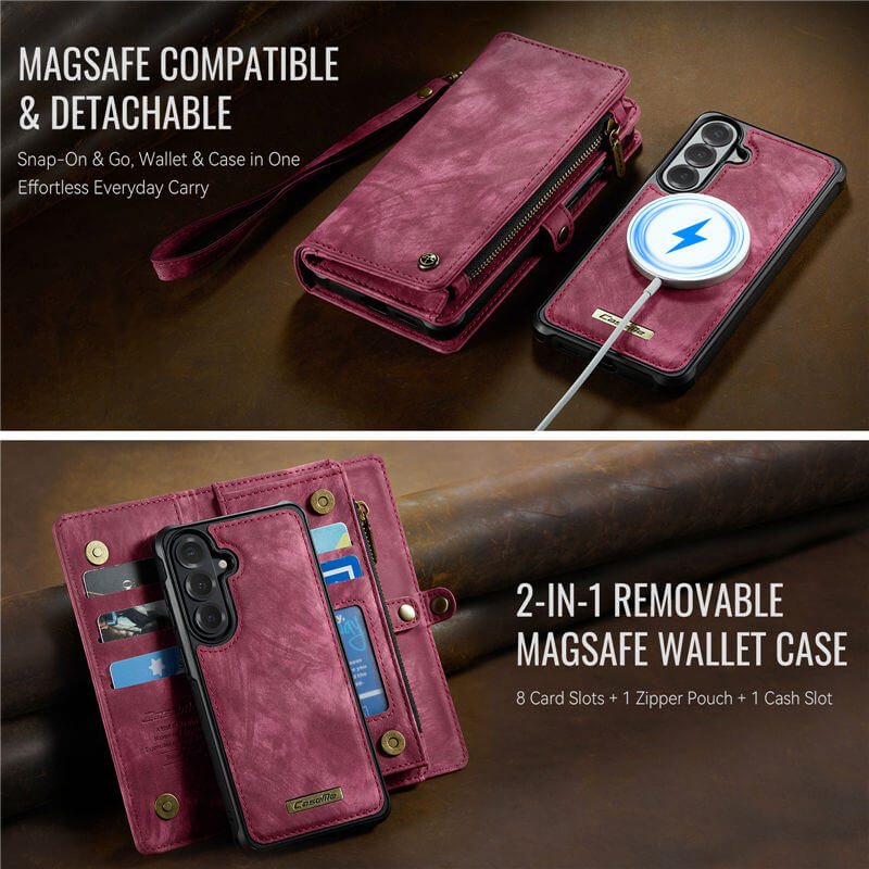 CaseMe Samsung Galaxy S26 2-in-1 Magnetic RFID Wallet Case