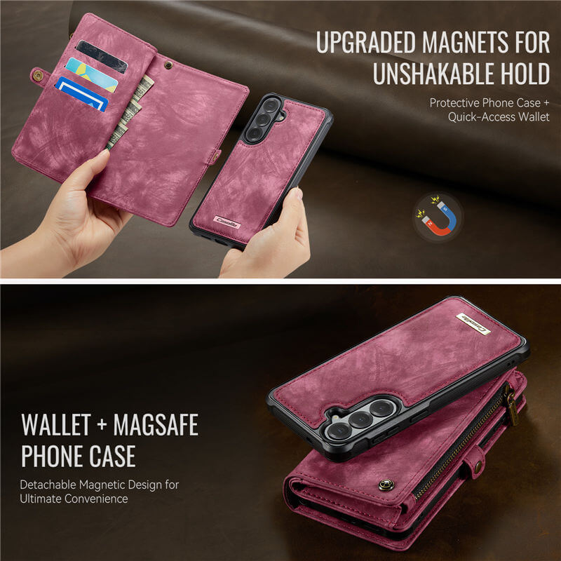 CaseMe Samsung Galaxy S26 2-in-1 Magnetic RFID Wallet Case