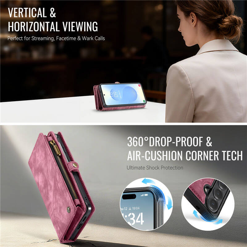 CaseMe Samsung Galaxy S26 2-in-1 Magnetic RFID Wallet Case