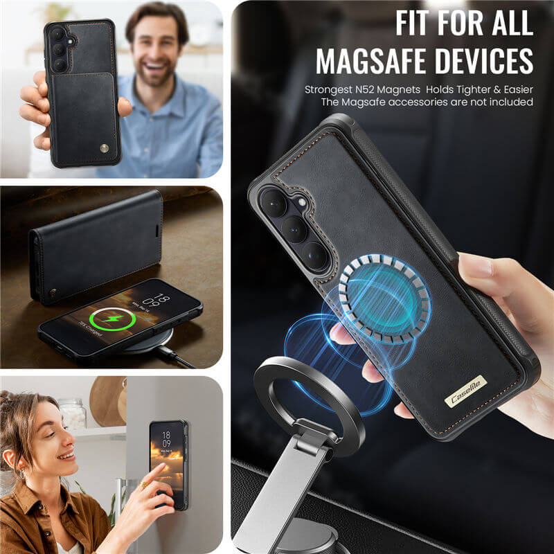 CaseMe Samsung Galaxy S26 Plus 2-in-1 Magnetic Wallet Case
