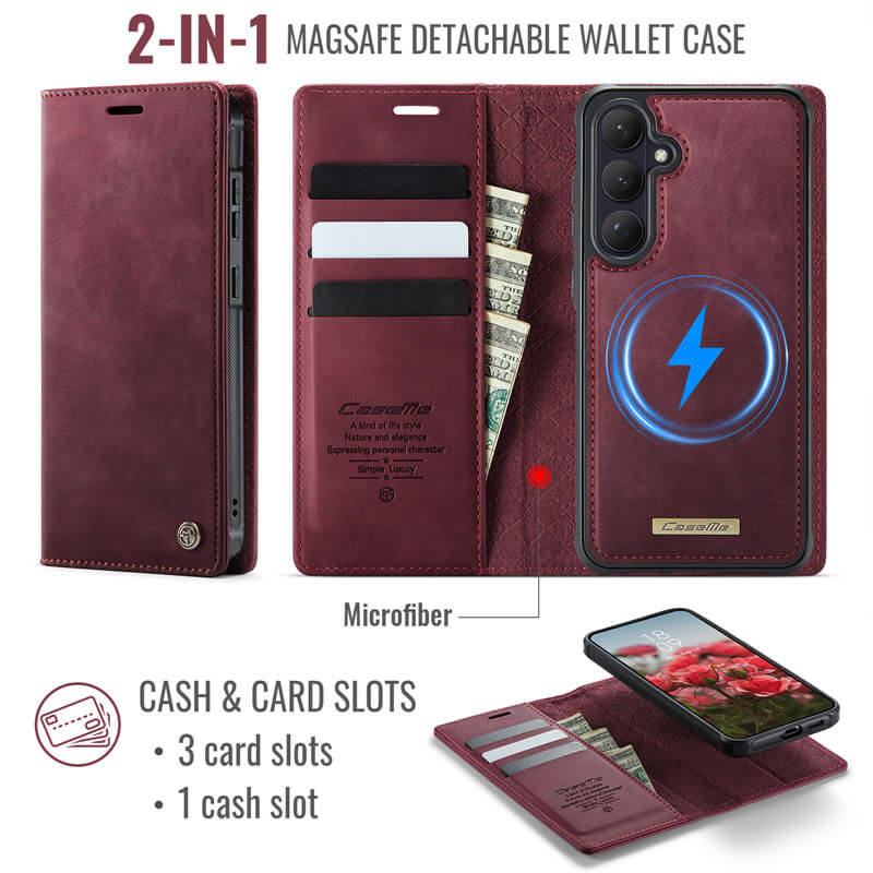 CaseMe Samsung Galaxy S26 Plus 2-in-1 Magnetic Wallet Case