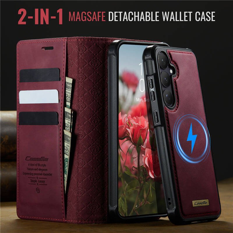 CaseMe Samsung Galaxy S26 Plus 2-in-1 Magnetic Wallet Case