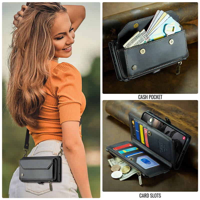 CaseMe Samsung Galaxy S26 Ultra Wallet RFID Blocking Crossbody Phone Case