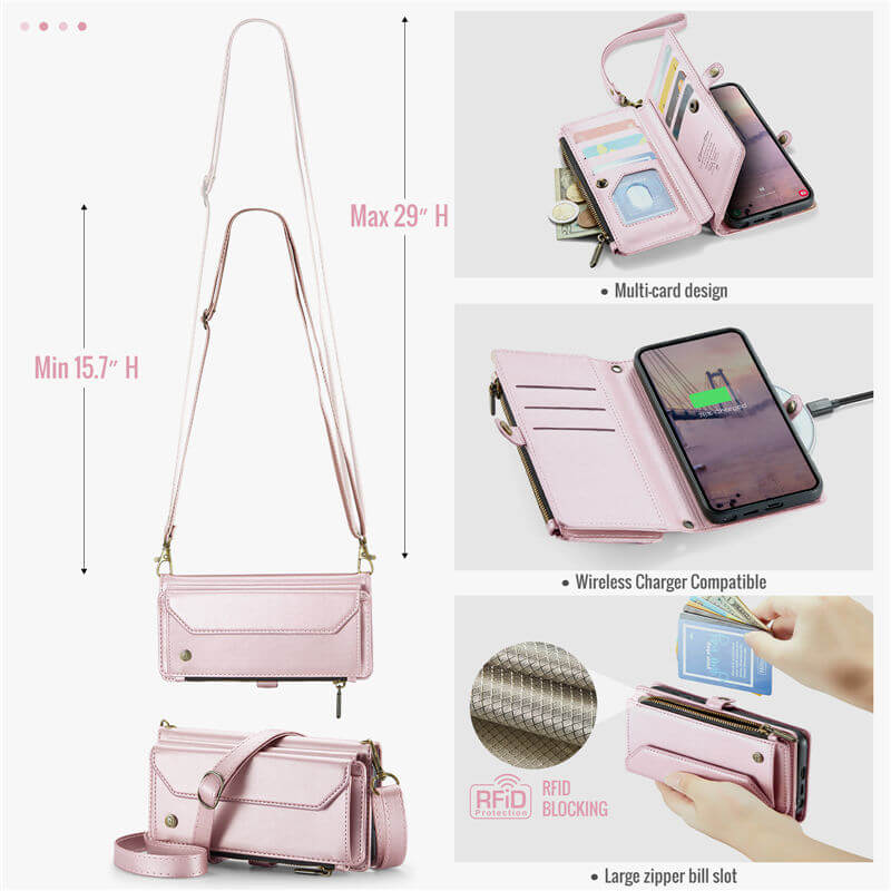 CaseMe Samsung Galaxy S26 Ultra Wallet RFID Blocking Crossbody Phone Case