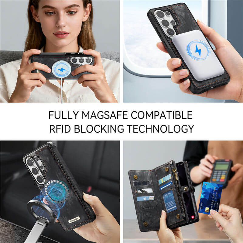 CaseMe Samsung Galaxy S26 Ultra 2-in-1 Magnetic RFID Wallet Case