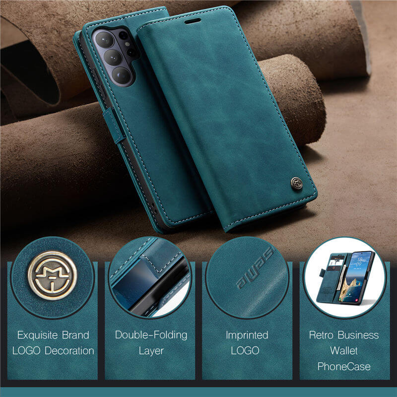 CaseMe Samsung Galaxy S25 Wallet Suede Leather Case