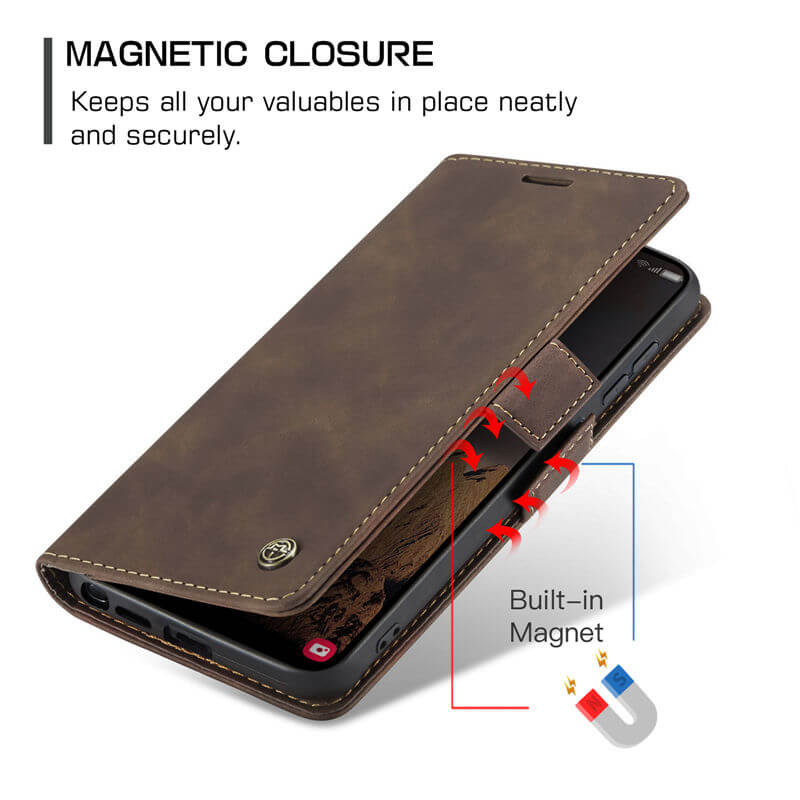 CaseMe Samsung Galaxy S25 Wallet Suede Leather Case