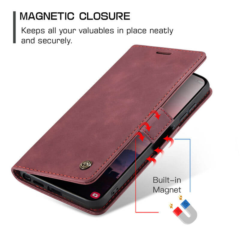 CaseMe Samsung Galaxy S25 Wallet Suede Leather Case