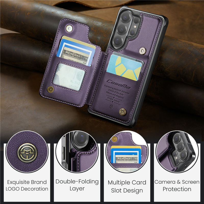 CaseMe Samsung Galaxy S26 Ultra RFID Blocking Card Holder Case