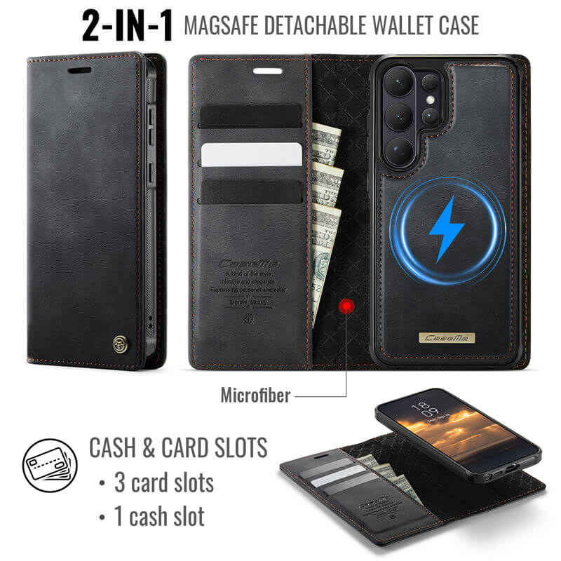 CaseMe Samsung Galaxy S26 Ultra 2-in-1 Magnetic Wallet Case