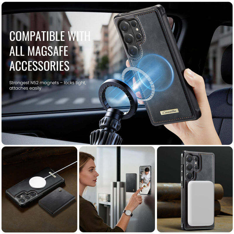 CaseMe Samsung Galaxy S26 Ultra 2-in-1 Detachable Magnetic Wallet Case