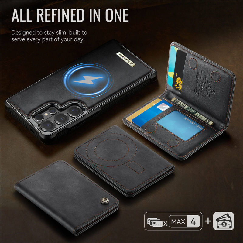 CaseMe Samsung Galaxy S26 Ultra 2-in-1 Detachable Magnetic Wallet Case