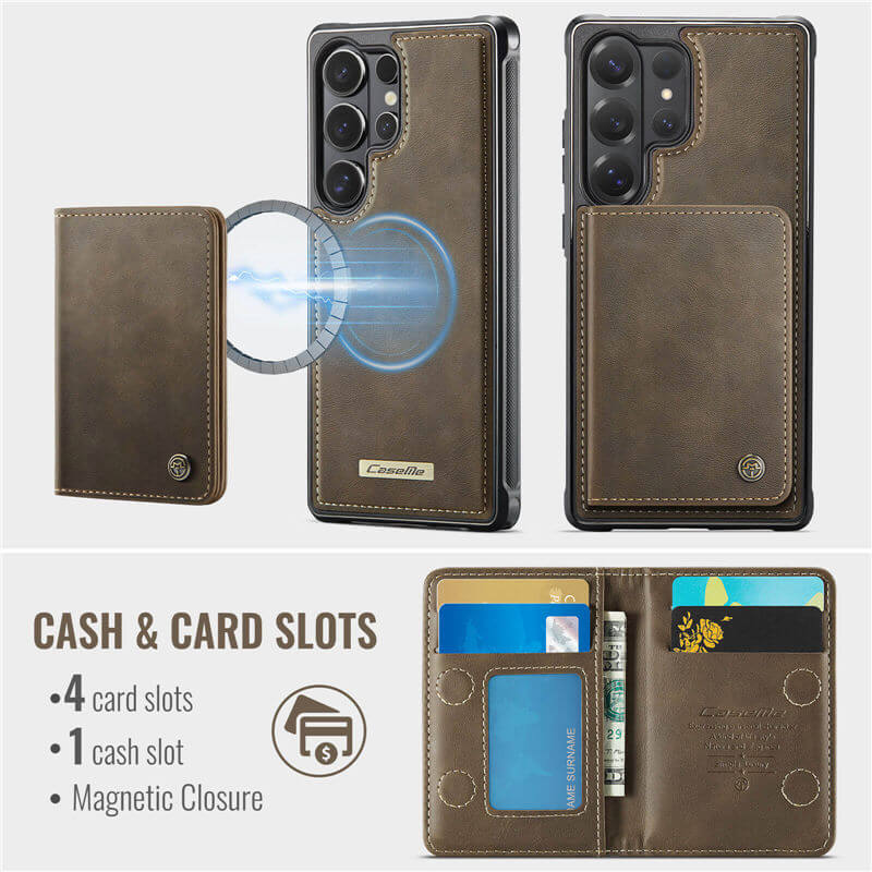 CaseMe Samsung Galaxy S26 Ultra 2-in-1 Detachable Magnetic Wallet Case