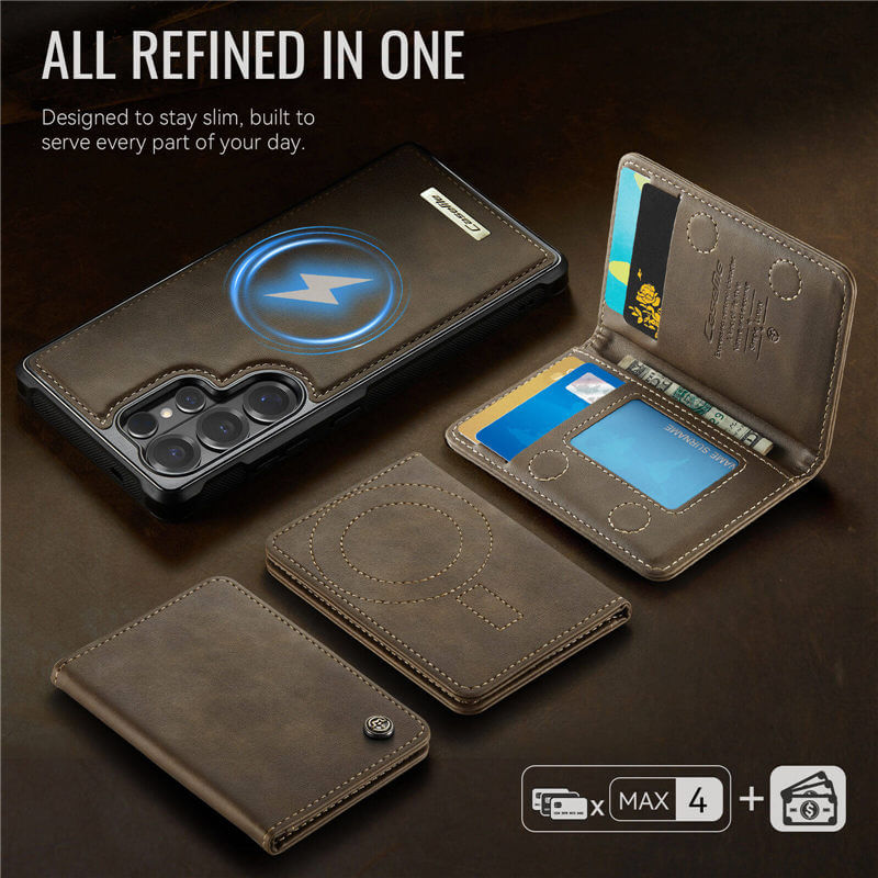 CaseMe Samsung Galaxy S26 Ultra 2-in-1 Detachable Magnetic Wallet Case