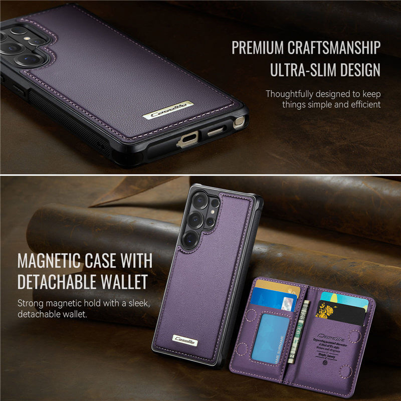 CaseMe Samsung Galaxy S26 Ultra 2-in-1 Detachable Magnetic Wallet Case